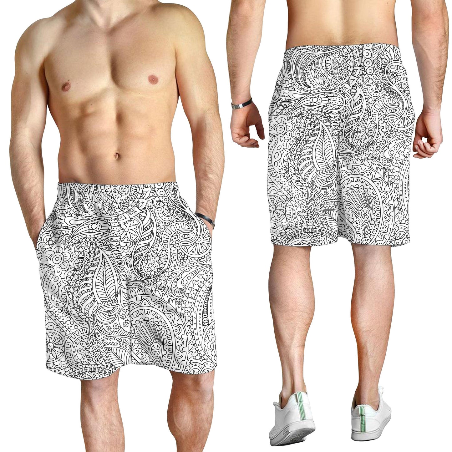 Paisley Bandana Pattern Seamless Men Short