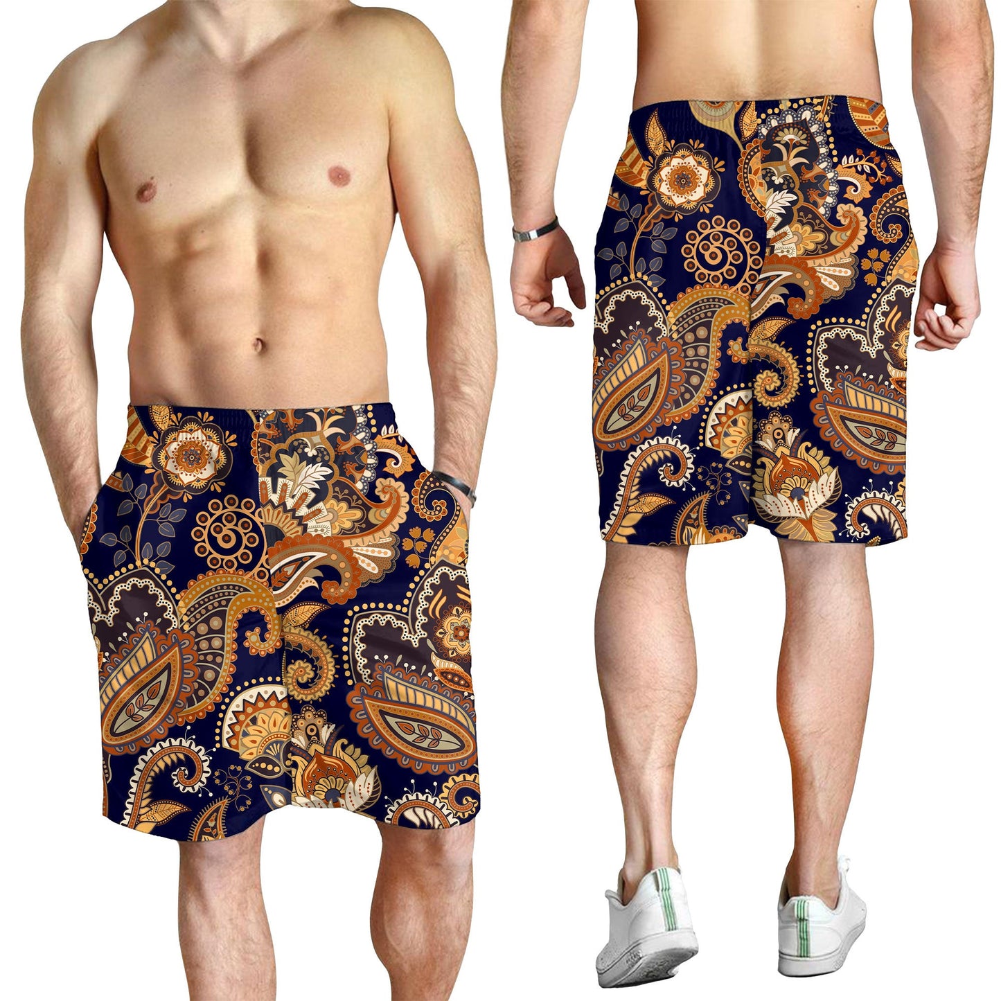Paisley Bandana Pattern Seamless Men Short