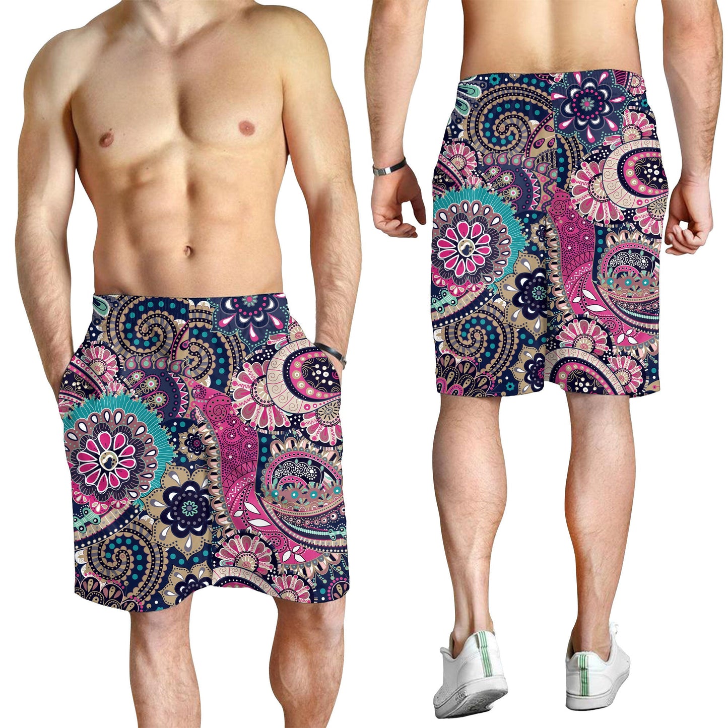 Paisley Bandana Pattern Seamless Men Short