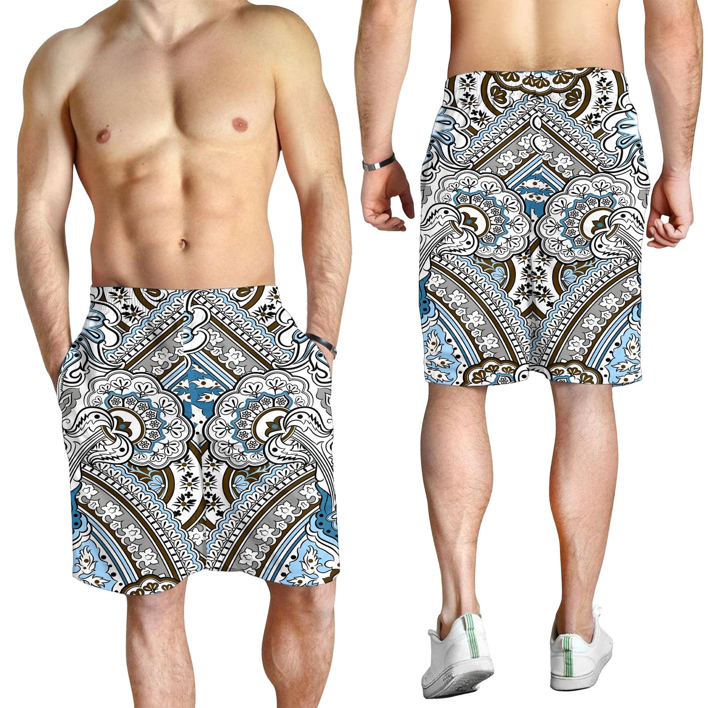 Paisley Bandana Pattern Seamless Men Short