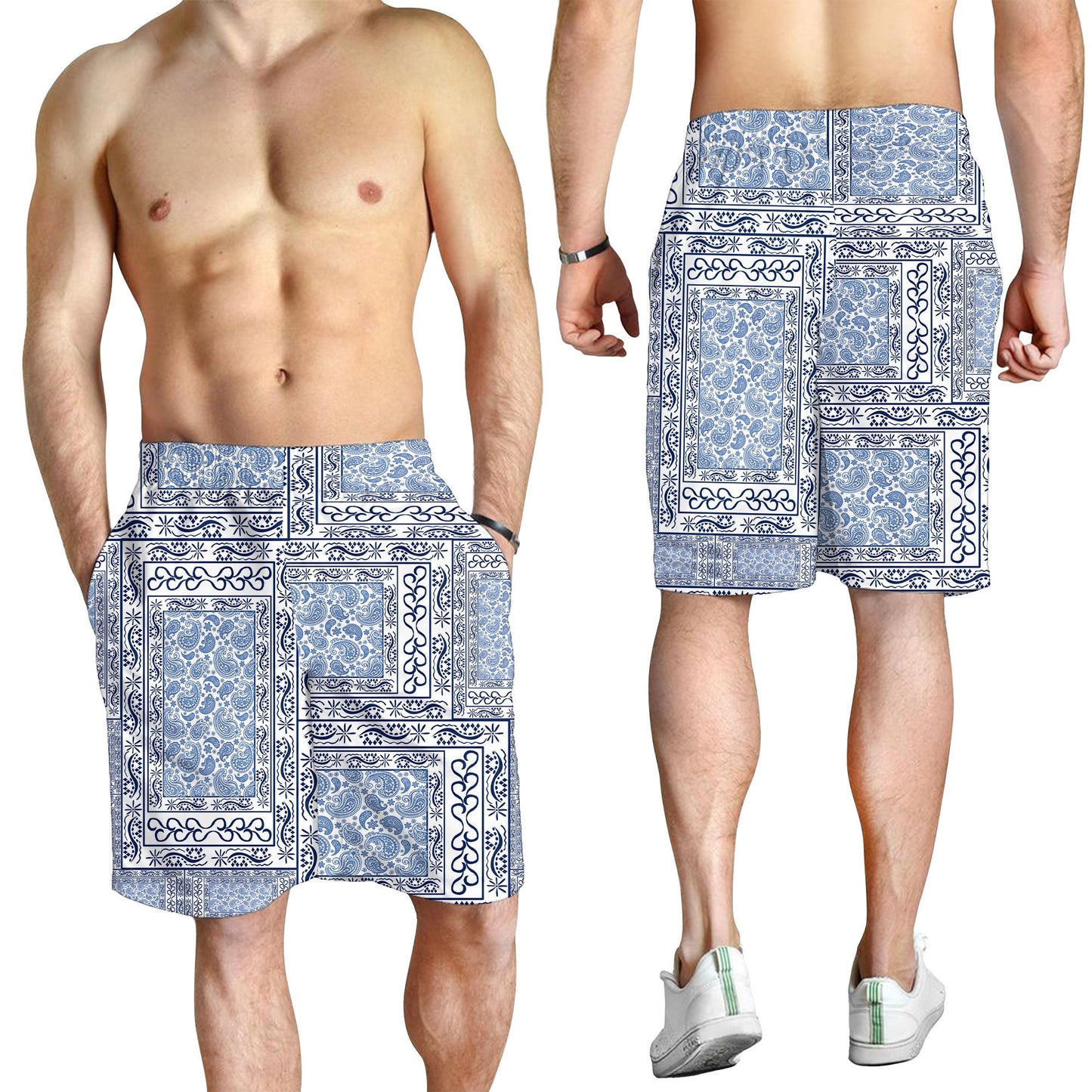 Paisley Bandana Pattern Seamless Men Short