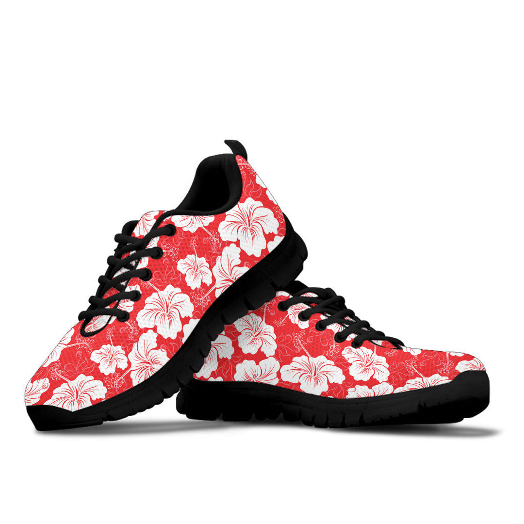 Sneaker Seamless Hibiscus Flower Background