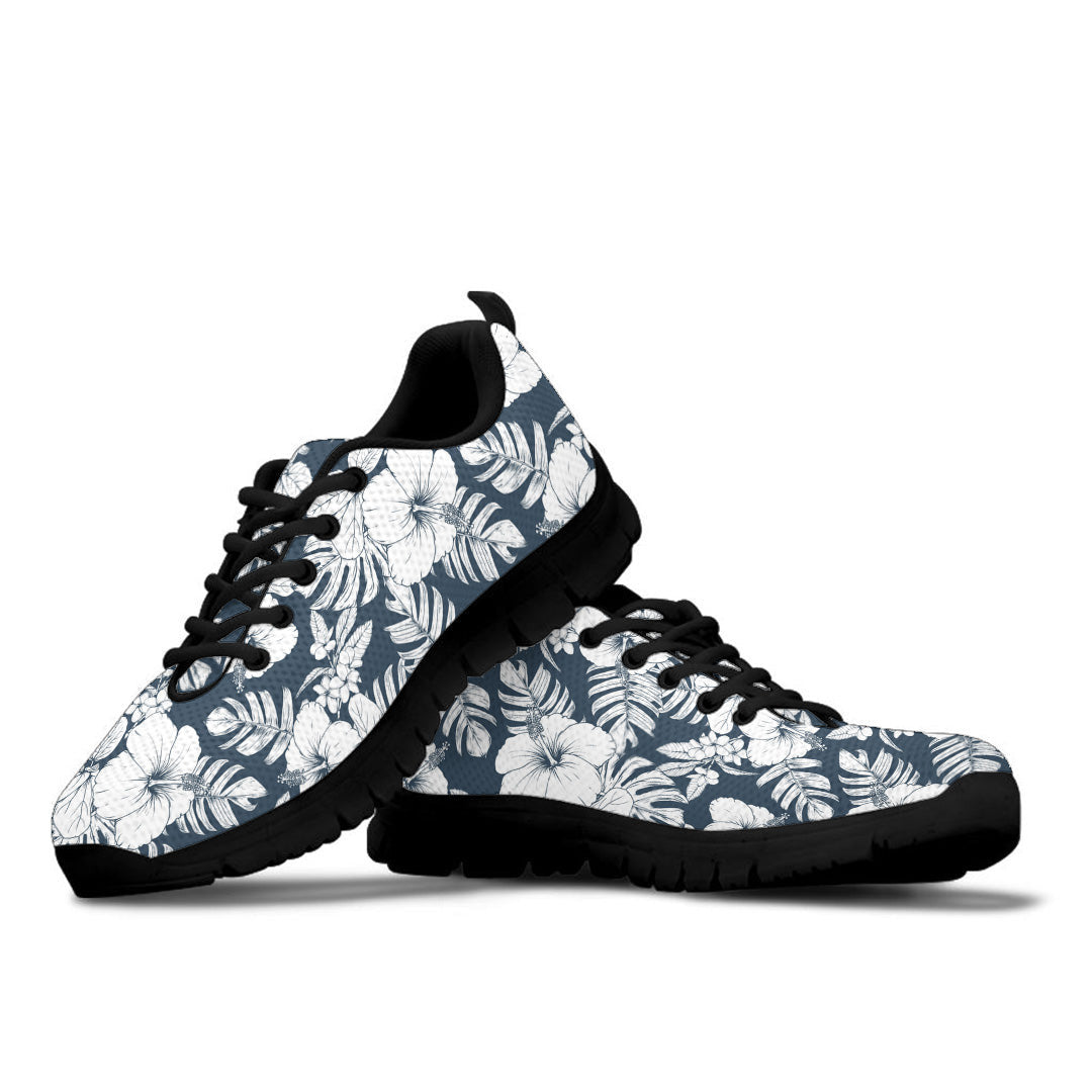 Sneaker Hibiscus And Frangipani Flowers Abstract