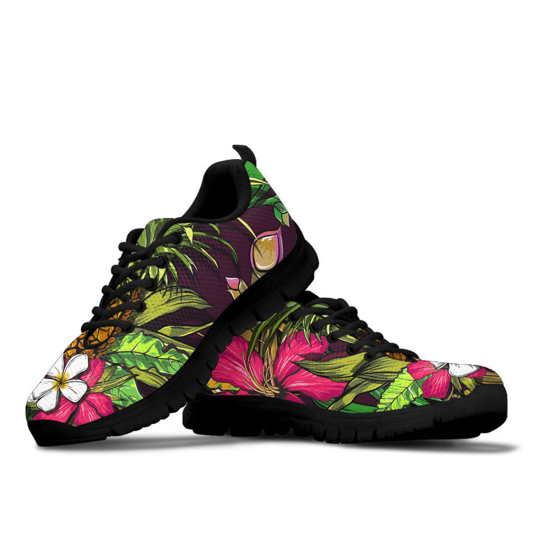 Sneaker Tropical Flowers Jungle Leaves Paradise Flower.
