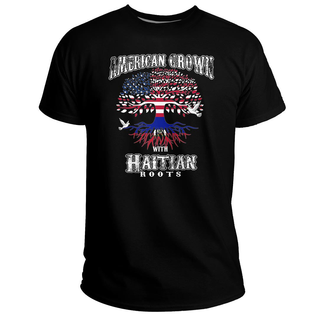 Haiti T Shirt American Grown With Haiti Roots