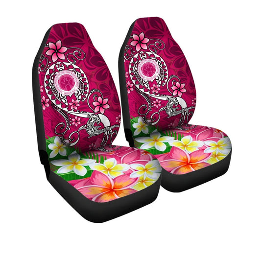 Cnmi Car Seat Covers Turtle Plumeria Pink