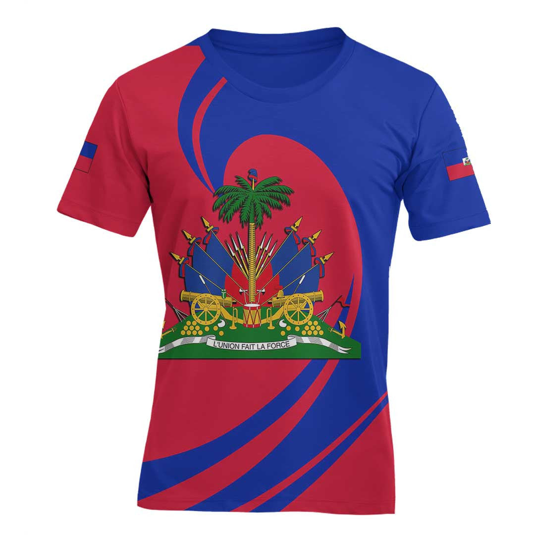 T Shirt Haiti T Shirt Flag And Symbol Center Style