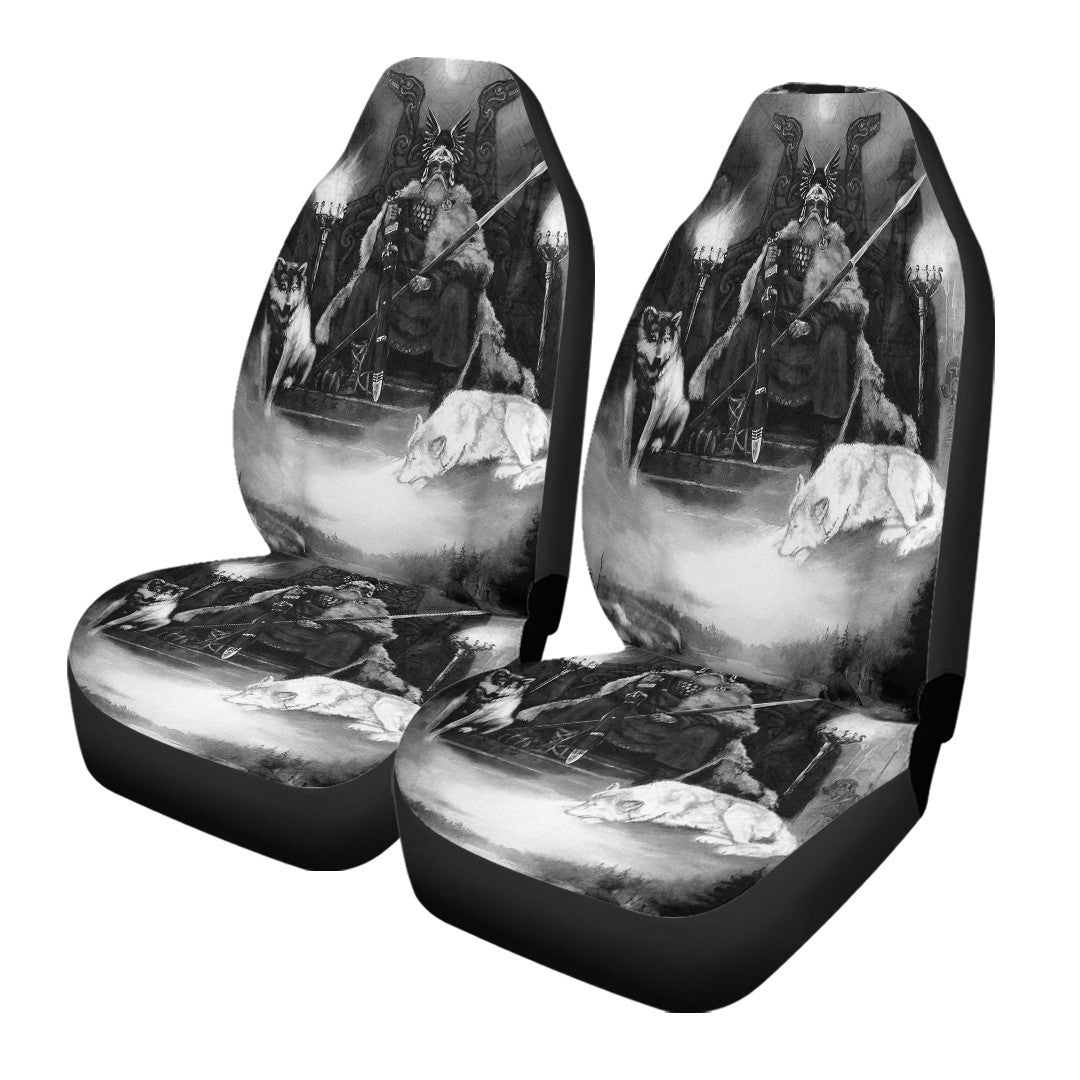 Car Seat Cover King Odin Viking Wolf Car Seat Cover