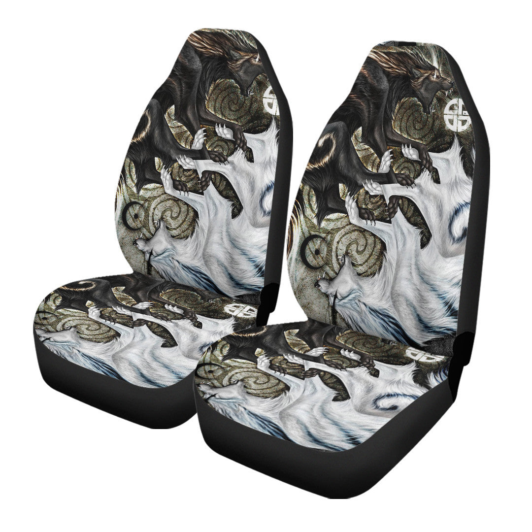 Car Seat Cover Skoll And Hati Ying Yang Style Car Seat Cover