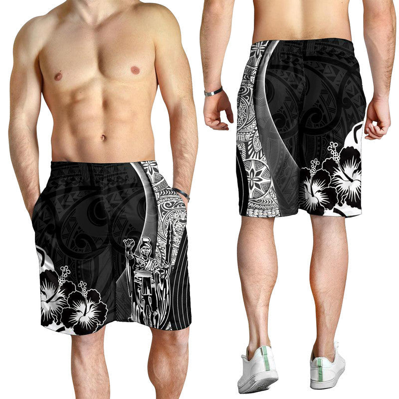 Hawaiian King Kamehameha Men Shorts Vibe Black Style