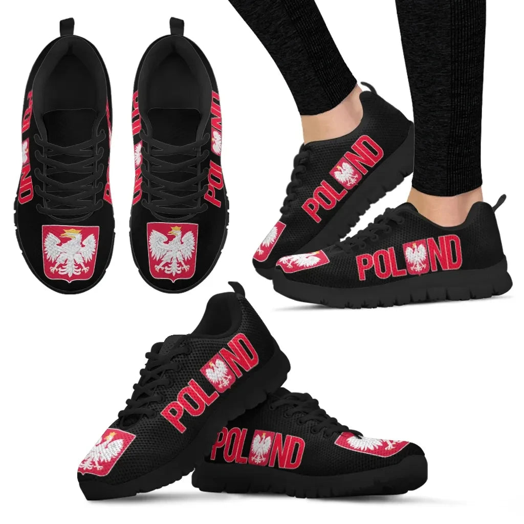 Custom Text Poland Sneakers Polska Proud to be Polish