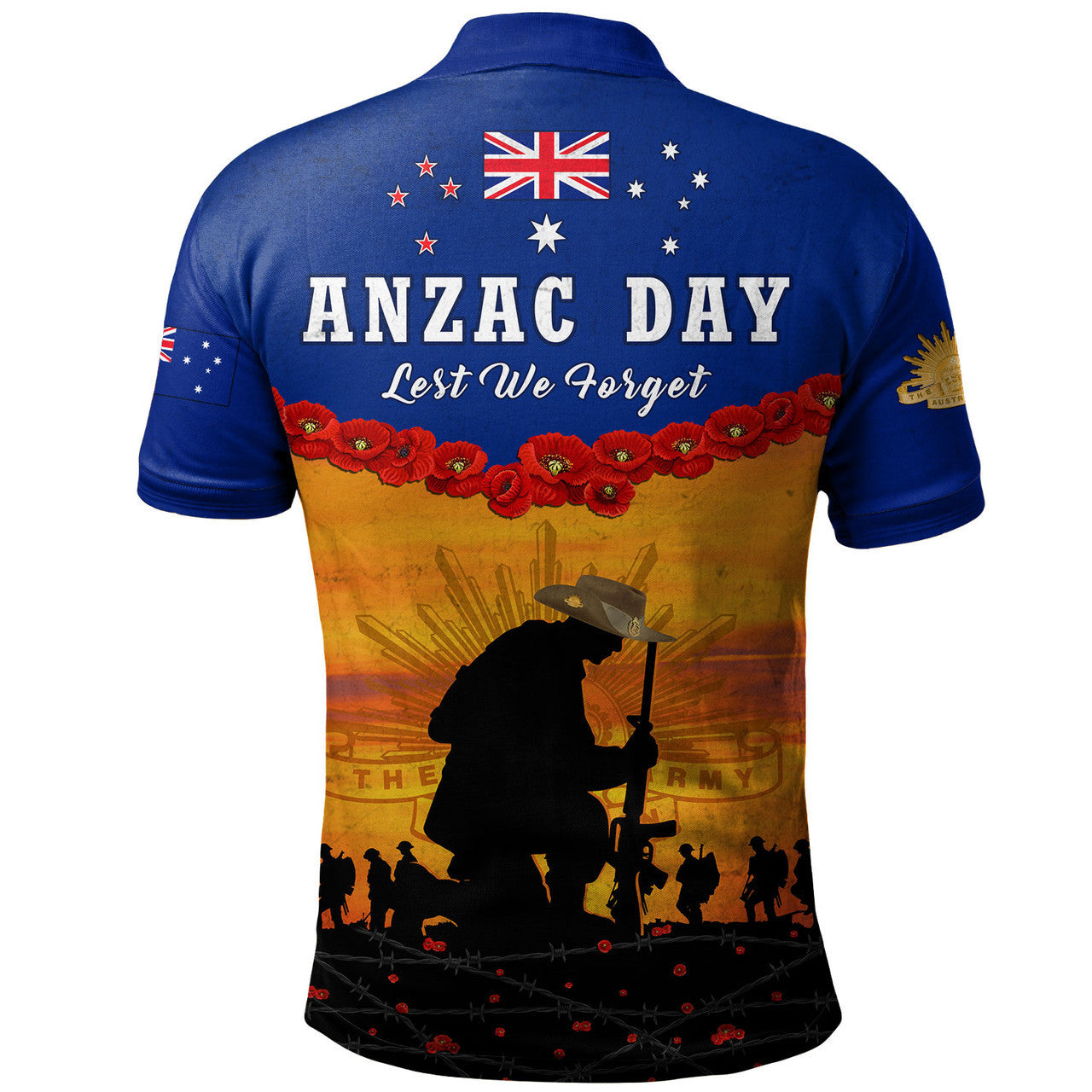 Australia Polo Shirt Anzac Day Lest We Forget Honoring The Anzac Spirit