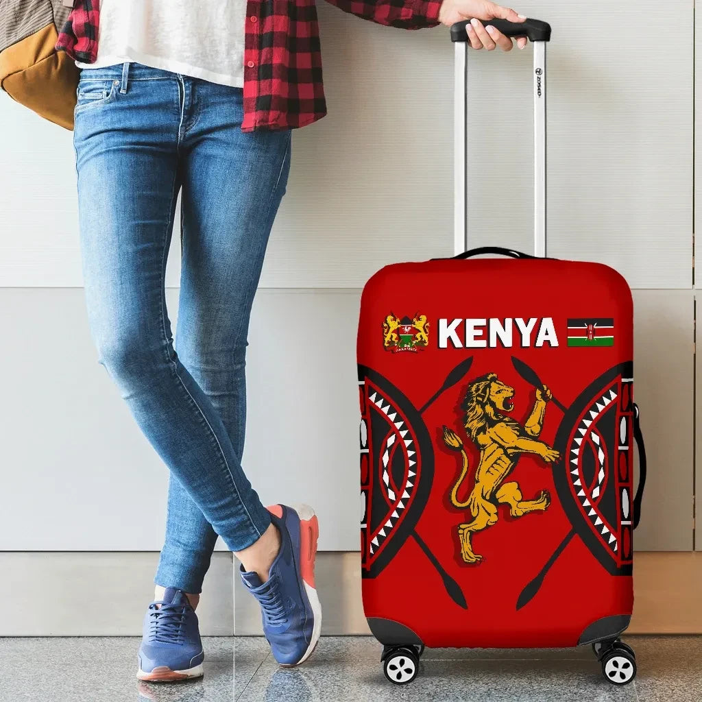 Kenya Lion Luggage Covers Maasai Shield