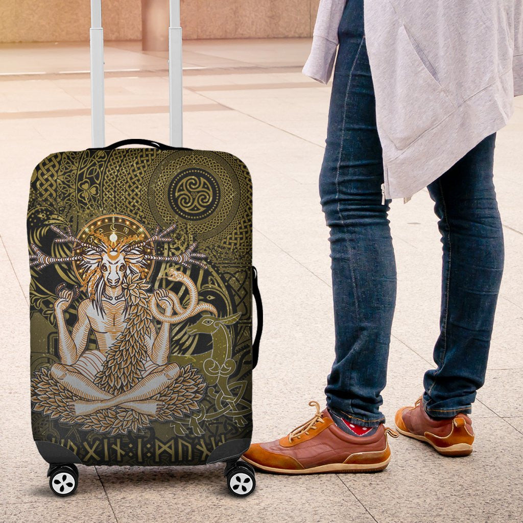 Scotland Rugby Leather Luggage Covers Celtic Scottish Rugby Ball Thistle Ver