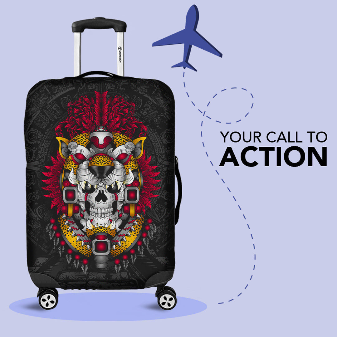 Luggage Covers Quetzalcoatl Aztec Warrior Luggage Covers