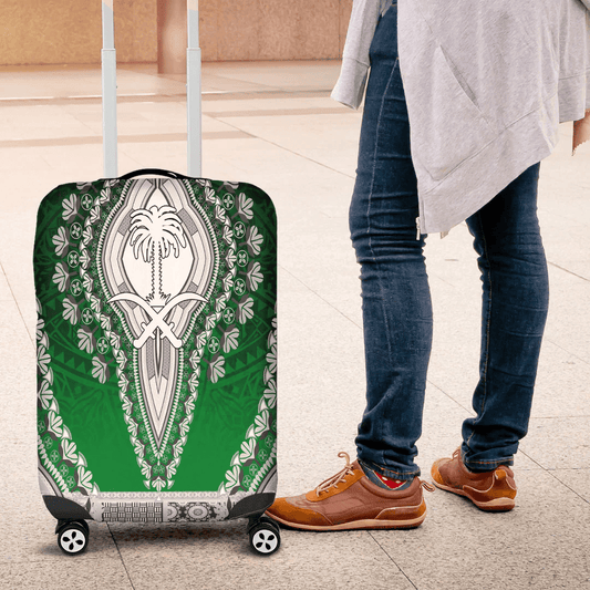 Africazone Africa Luggage Cover Zambia Red Version Luggage Cover Vintage African Dashiki