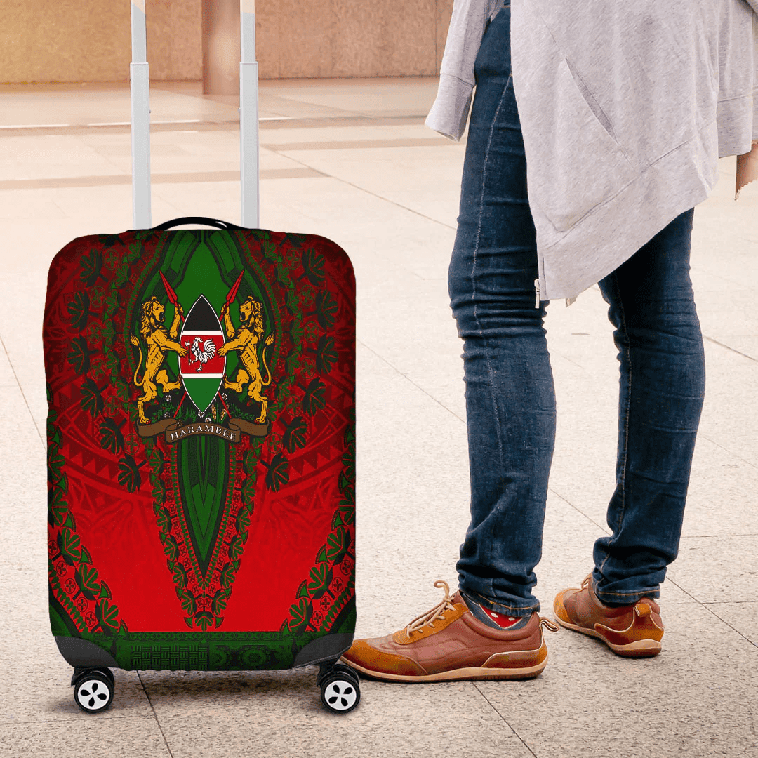 Africazone Africa Luggage Cover Mozambique Yellow Version Luggage Cover Vintage African Dashiki