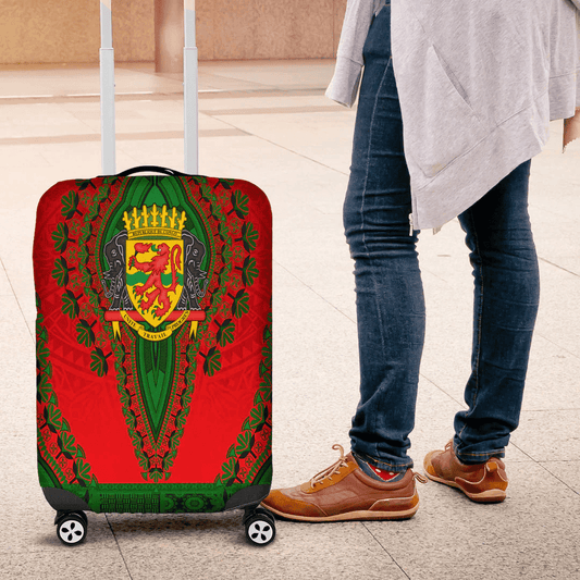 Africazone Africa Luggage Cover Tigray Yellow Version Ethiopia National Regional States Luggage Cover Vintage African Dashiki