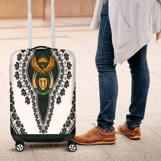 Africazone Africa Luggage Cover Uganda Yellow Version Luggage Cover Vintage African Dashiki