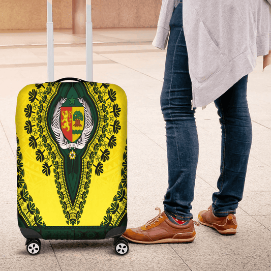 Africazone Africa Luggage Cover Tunisia Red Version Luggage Cover Vintage African Dashiki