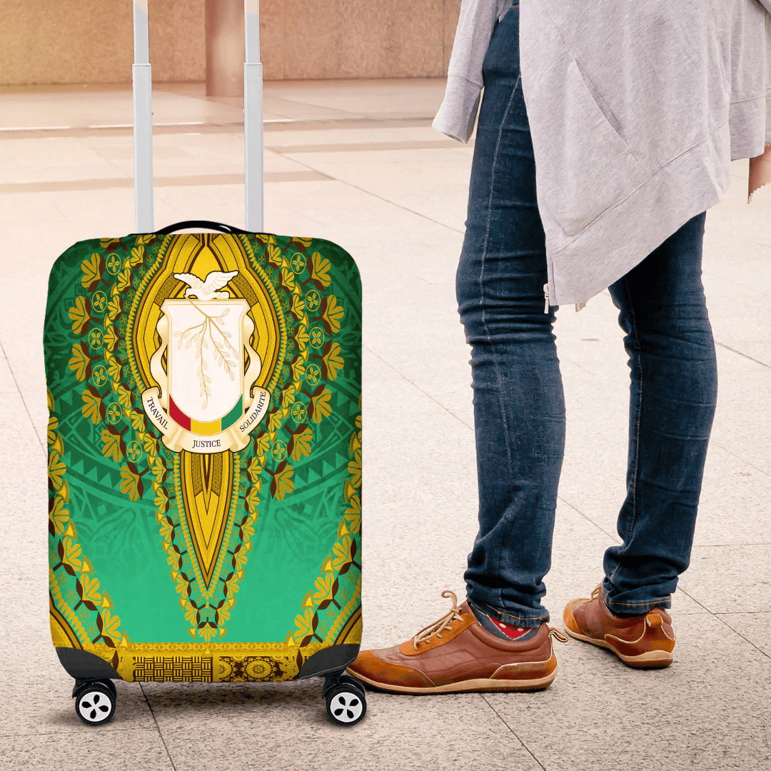 Africazone Africa Luggage Cover Rwanda Blue Version Luggage Cover Vintage African Dashiki