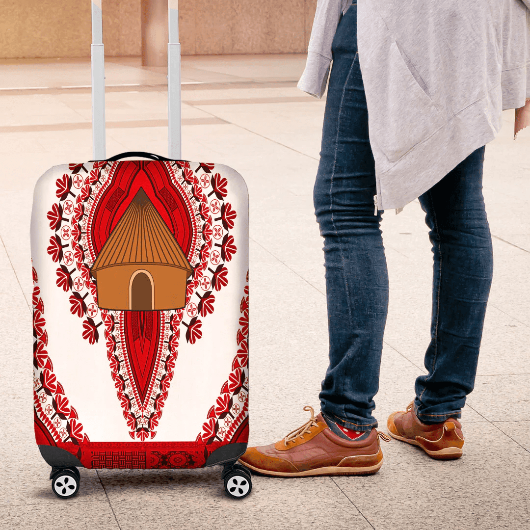 Africa Luggage Cover Eritrea White Version Luggage Cover Vintage African Dashiki