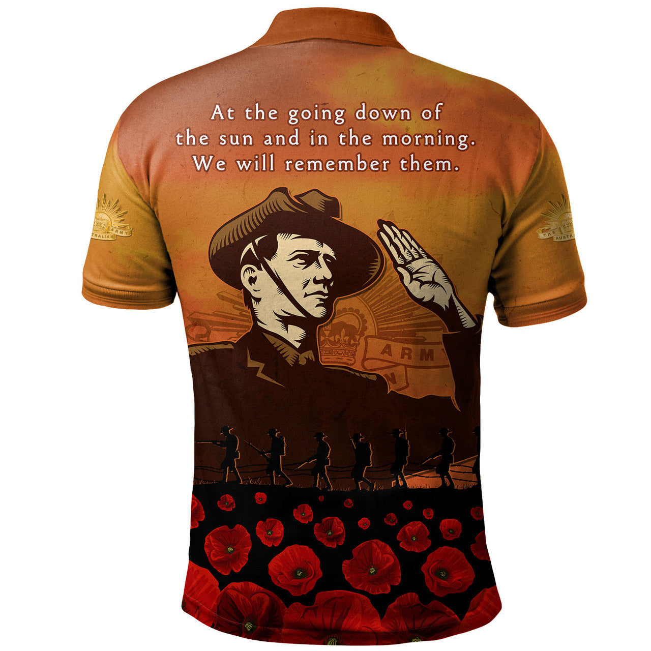Australia Polo Shirt Anzac Day Soldiers Salute To Remember Of Our Heroes