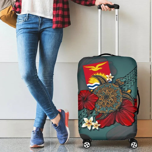 Kiribati Luggage Covers Blue Turtle Tribal