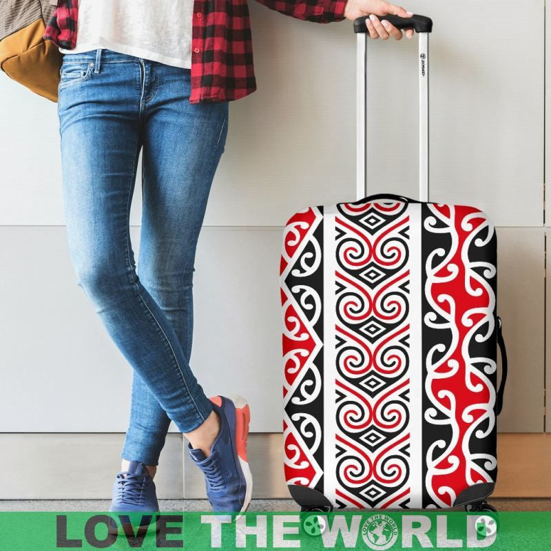 Maori Pattern 06 Luggage Cover Bn