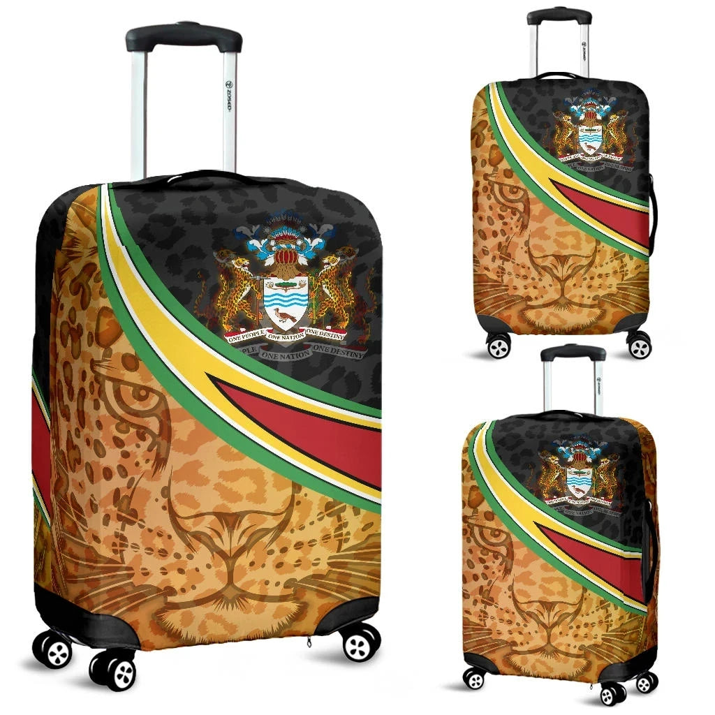 Guyana Luggage Covers Guyana Coat Of Arms and Jaguar Patterns