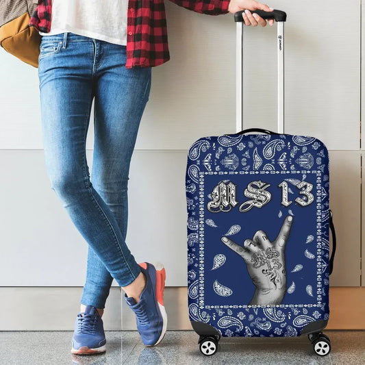 MS 13 Luggage Covers Blue Bandana