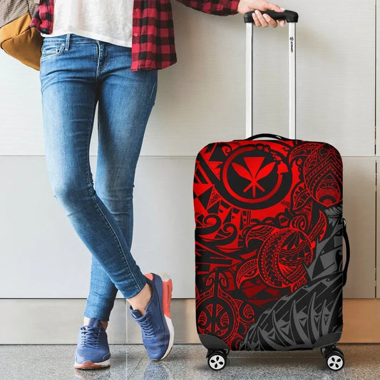 Hawaii Tribal Turtle Luggage Cover, Kanaka Maoli Suitcase Covers