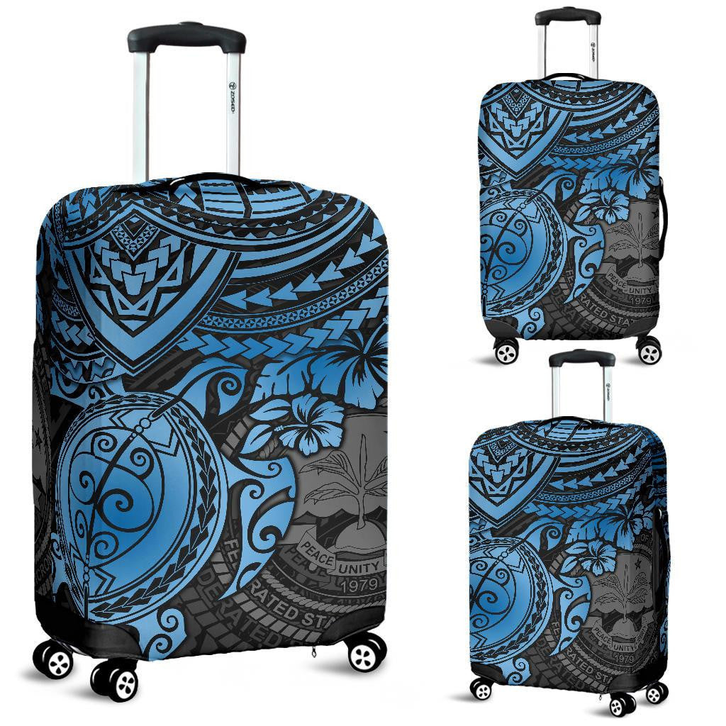 Federated States Of Micronesia Luggage Cover Blue Turtle
