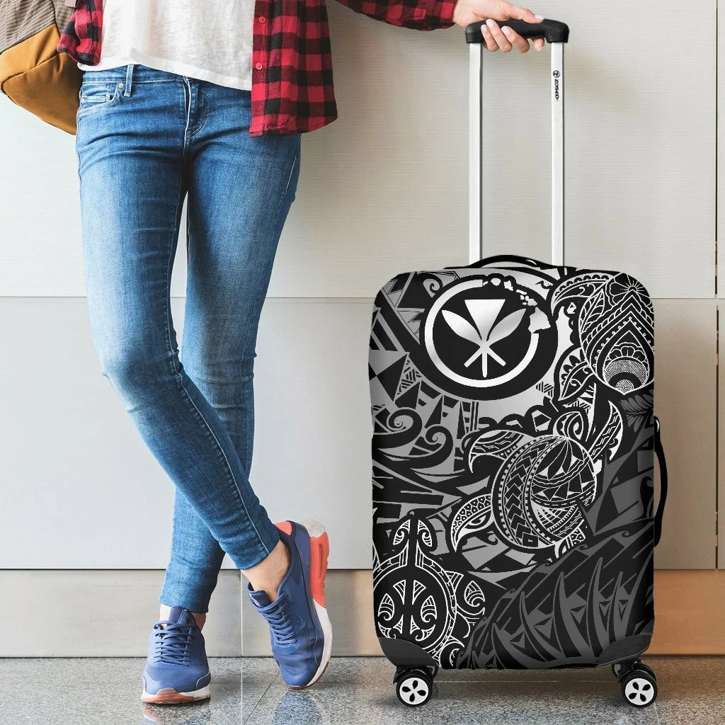 Hawaii Tribal Turtle Luggage Cover, Kanaka Maoli Suitcase Covers