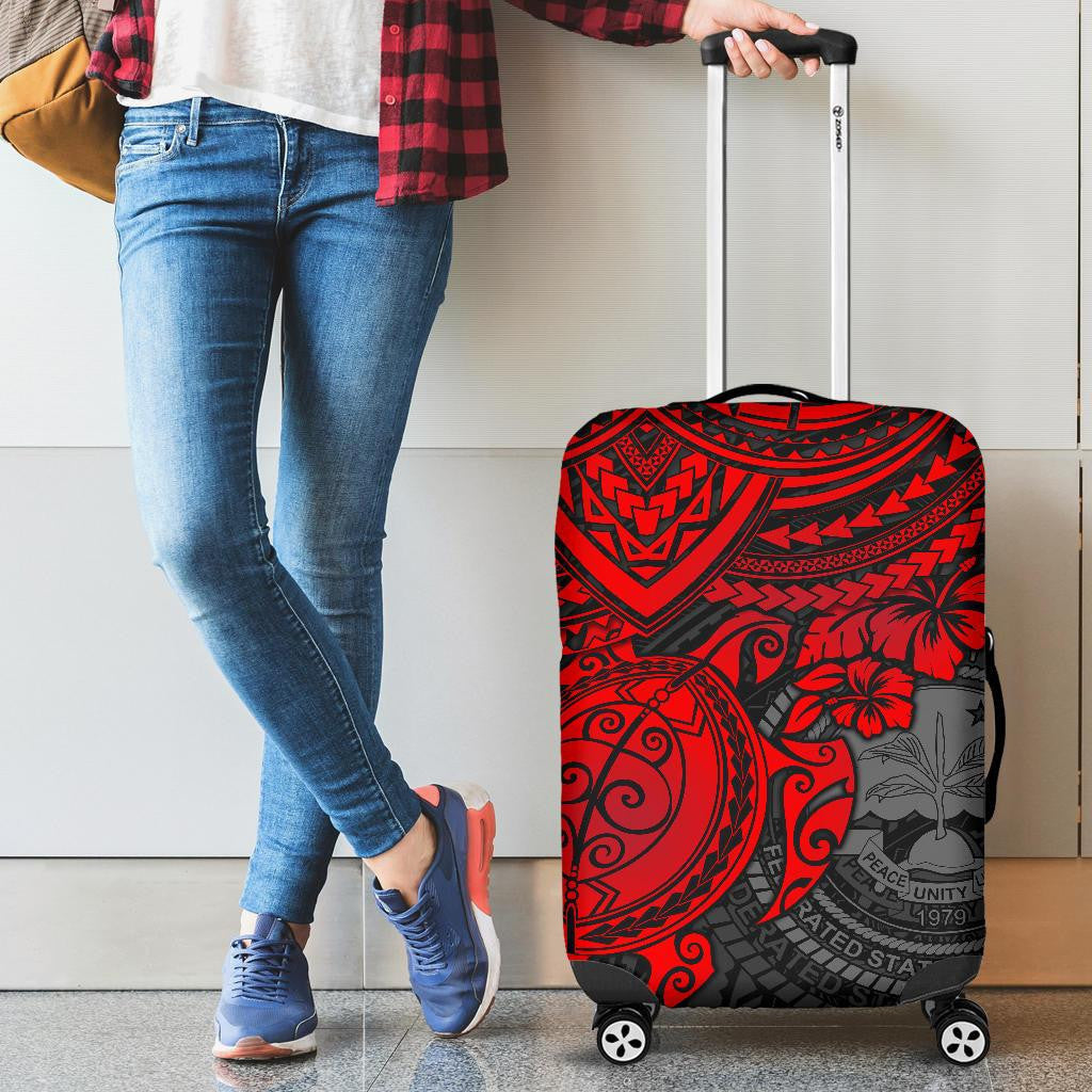 Federated States Of Micronesia Luggage Cover Red Turtle