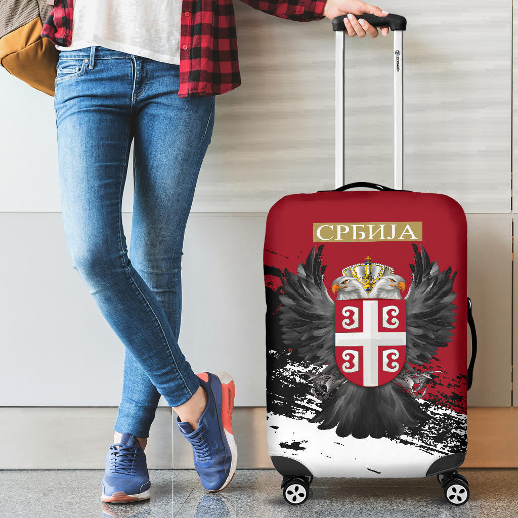 Serbia Luggage Covers Serbian Eagle Tattoo
