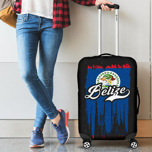 Belize Grunge Flag Luggage Cover