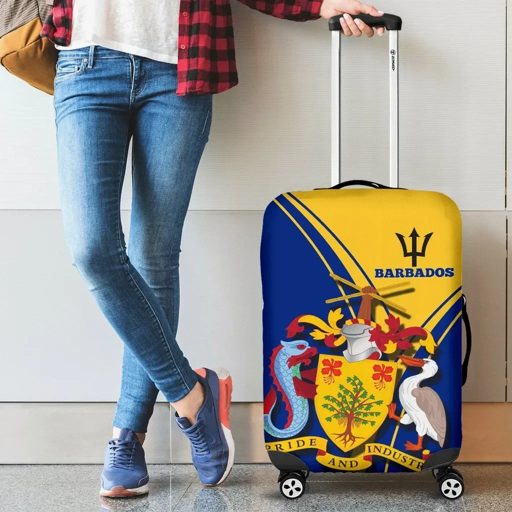 Barbados Luggage Cover Barbados Coat of Arms & Flag