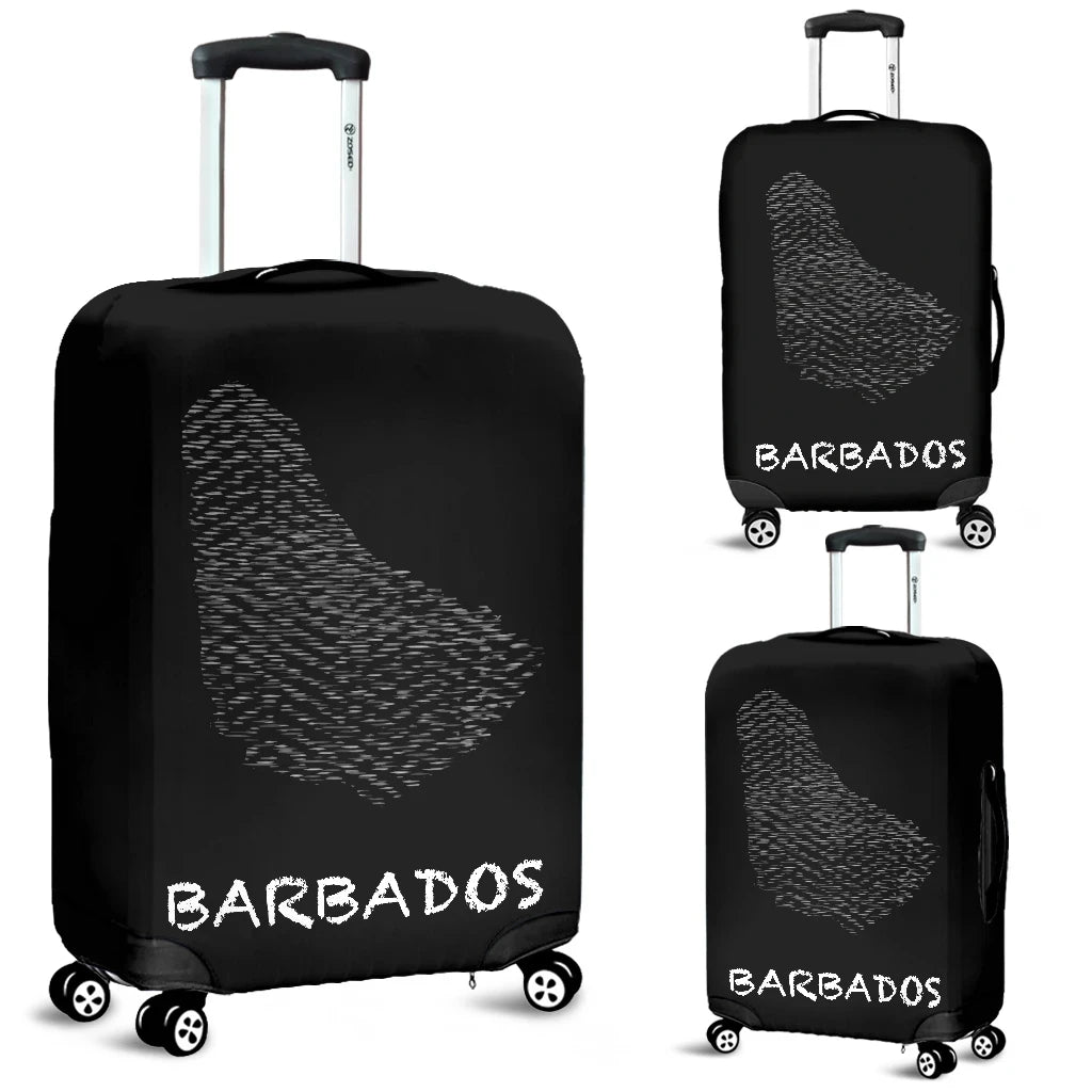 Barbados Map Luggage Cover