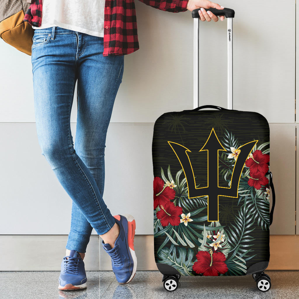 Barbados Hibiscus Luggage Cover