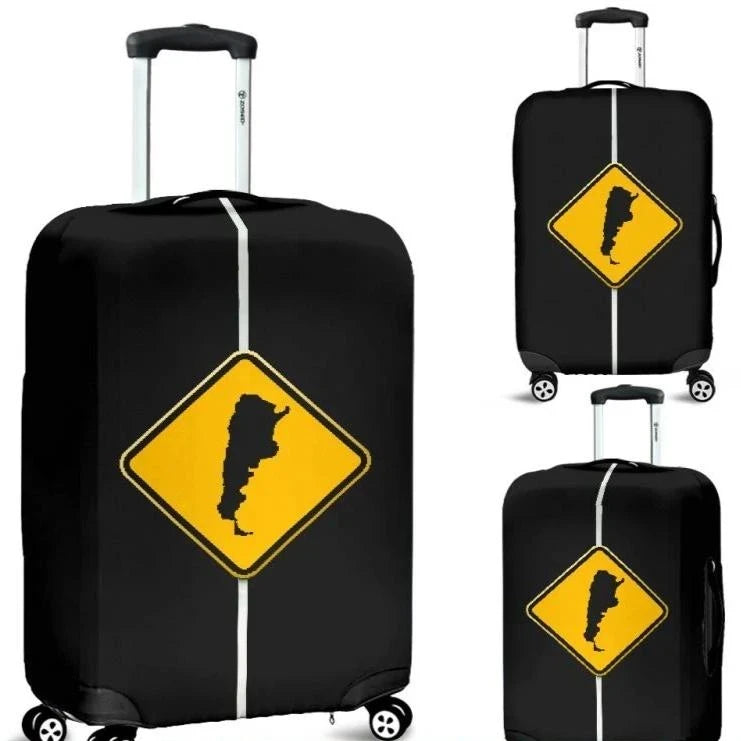 Argentina Map On The Street Sign Luggage Cover