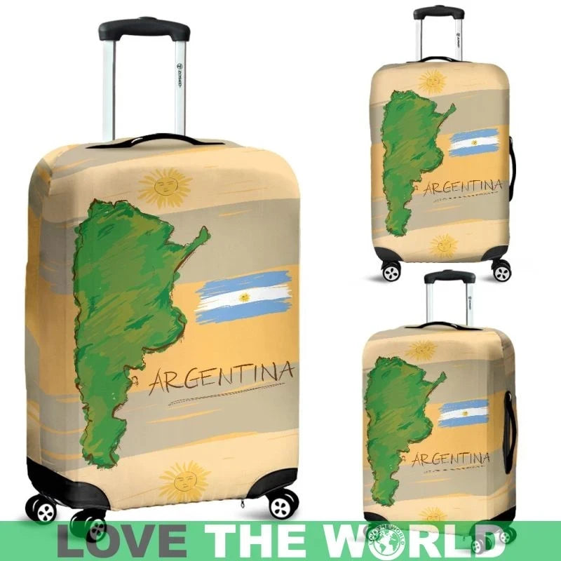 Argentina Flag & Map Luggage Cover