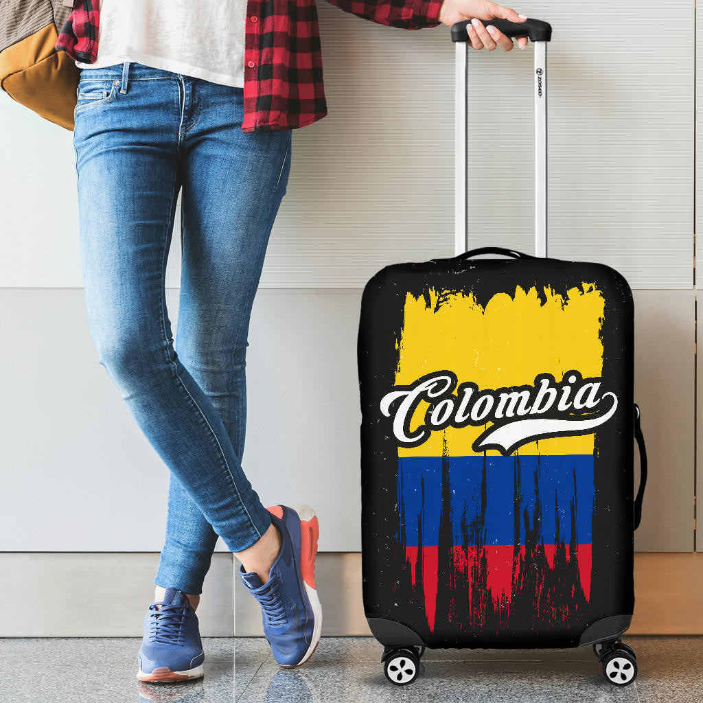 Colombia Grunge Flag Luggage Cover