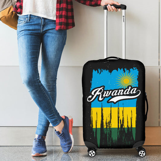Rwanda Grunge Flag Luggage Cover