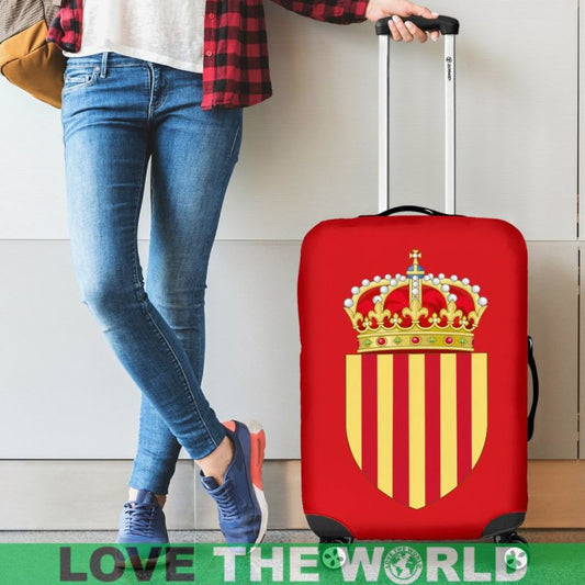 Catalonia Coat Of Arms Red Luggage Cover Bn
