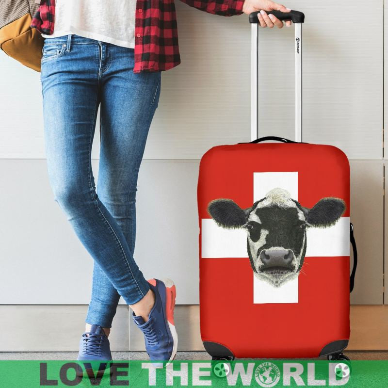 Switzerland Cow Luggage Cover