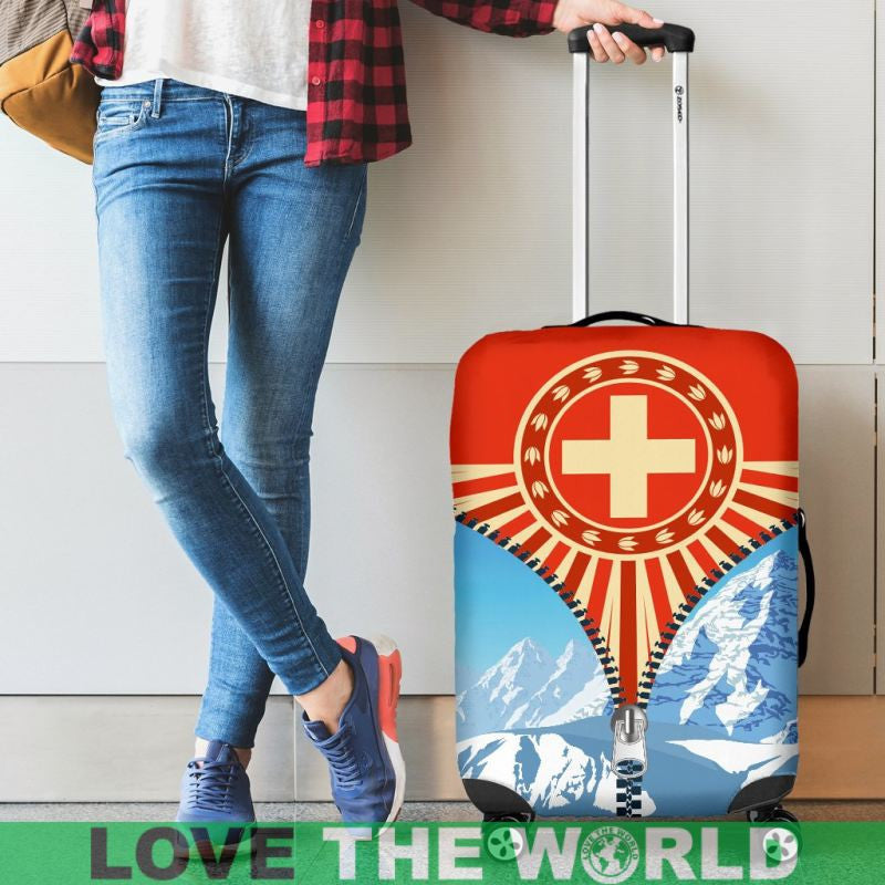 Switzerland Alps & Flag Luggage Covers Hj4