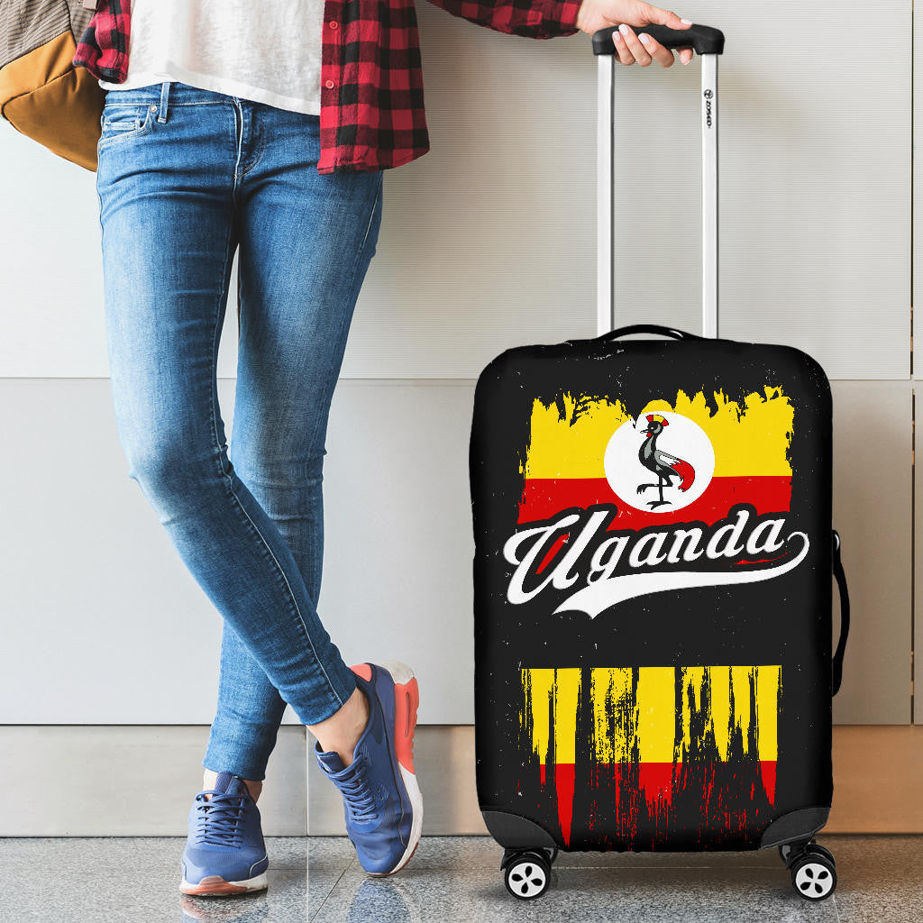 Uganda Grunge Flag Luggage Cover