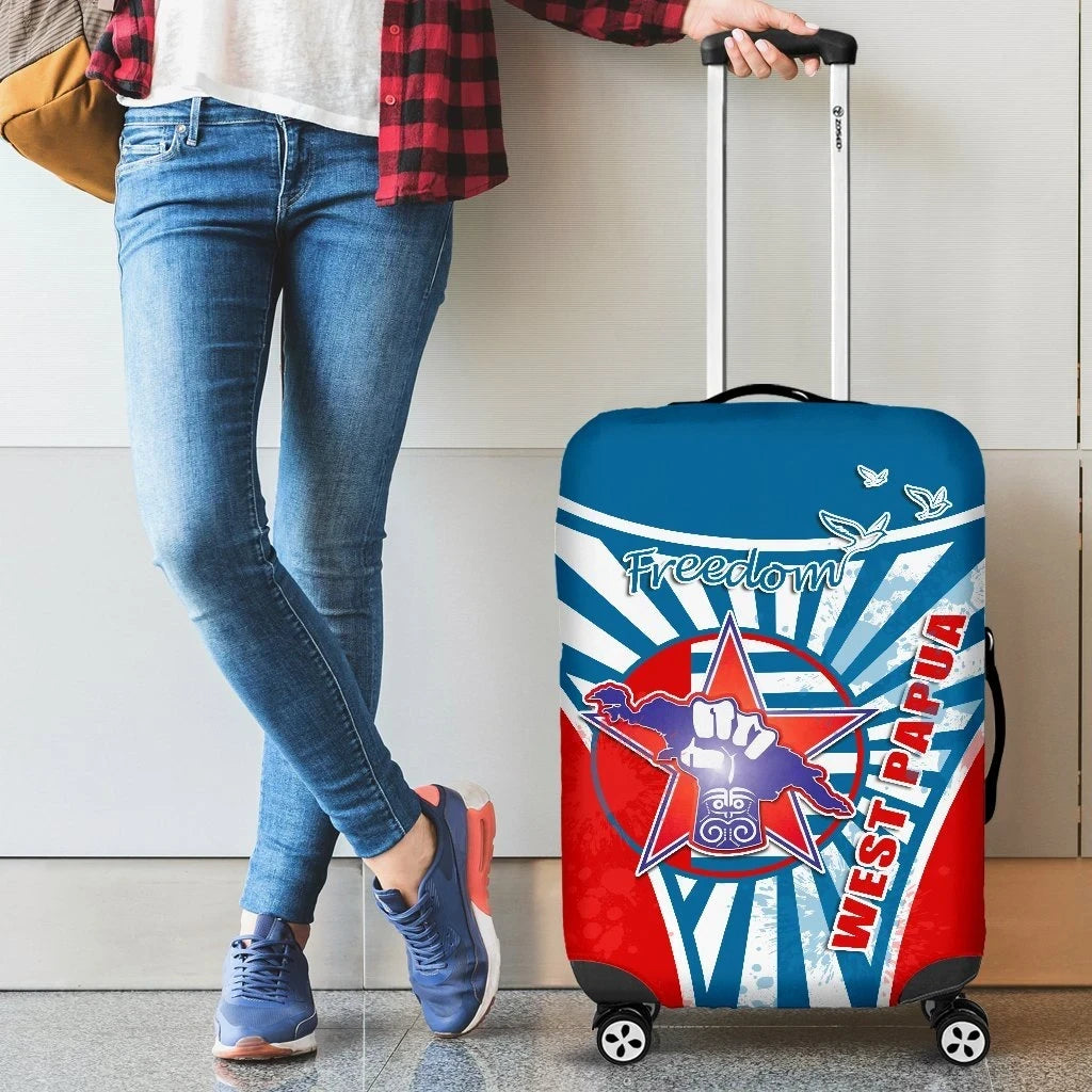Freedom West Papua Luggage Covers Circle Stripes Flag