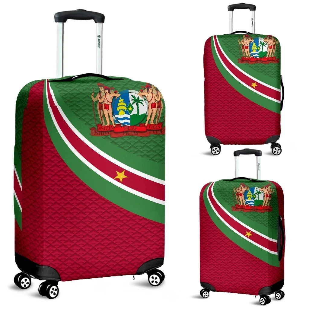 Suriname Luggage Covers Suriname Coat Of Arms and Flag Color